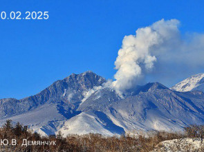 Вулкан Шивелуч на Камчатке выбросил столб пепла на высоту 11 километров