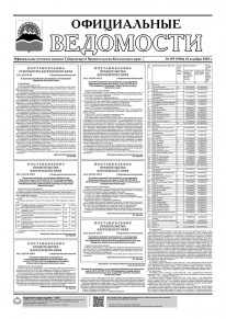 Газета &laquo;Официальные ведомости&raquo; №155 (7084) за 18 декабря 2025 г.