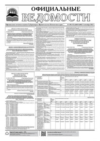 Газета &laquo;Официальные ведомости&raquo; №150-152 (6403-6405) за 5 сентября 2023 г.