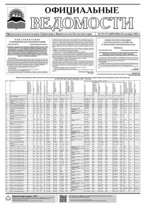 Газета &laquo;Официальные ведомости&raquo; №172-173 (6055-6056) за 20 сентября 2022 г.